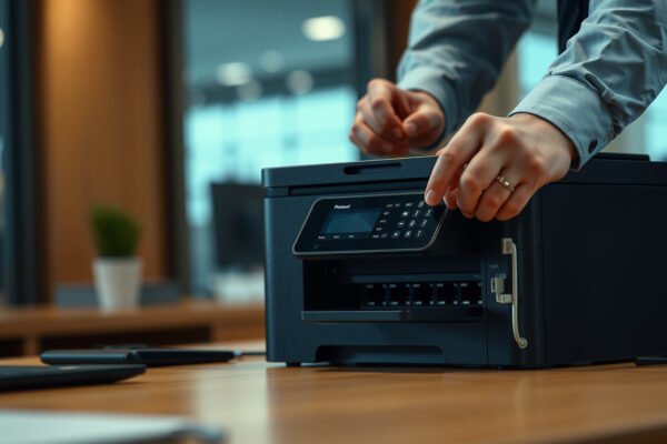 Illustration of steps to secure network printers for enhanced security and protection.