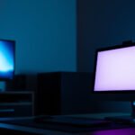 Comparison of a small TV and a computer monitor for optimal setup.