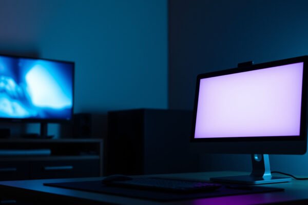 Comparison of a small TV and a computer monitor for optimal setup.
