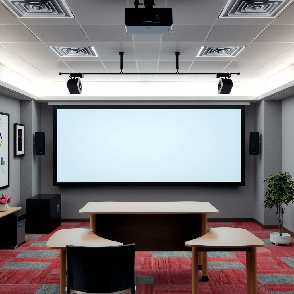 Illustration showing throw distance and screen size mismatch for projectors.