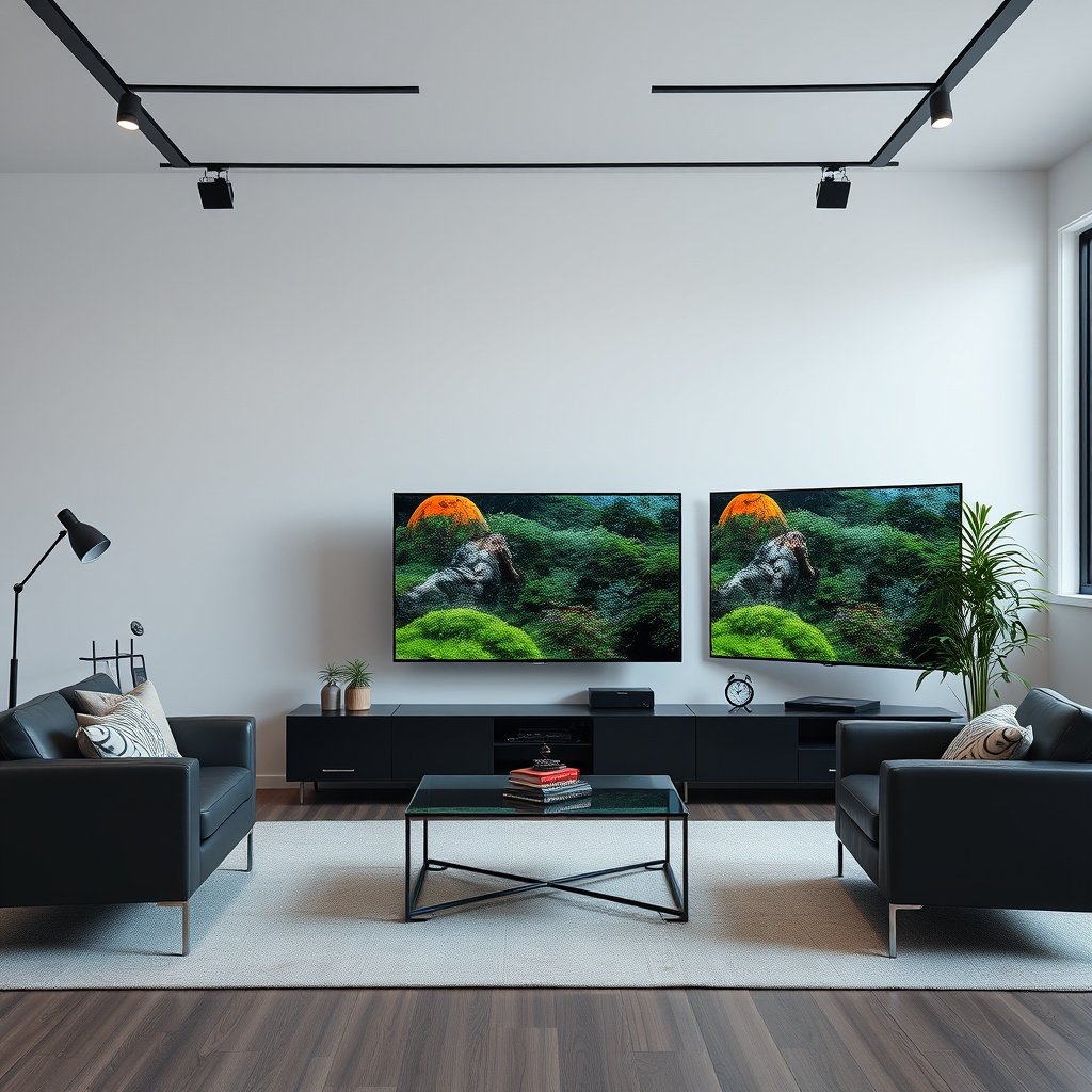 Illustration showing the impact of 4K resolution on different TV sizes, focusing on 65-inch and 75-inch models.