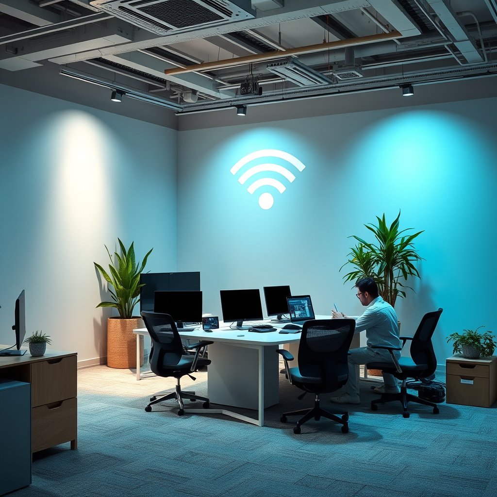 Diagram explaining the roles of Mesh Wi-Fi and QoS in network performance