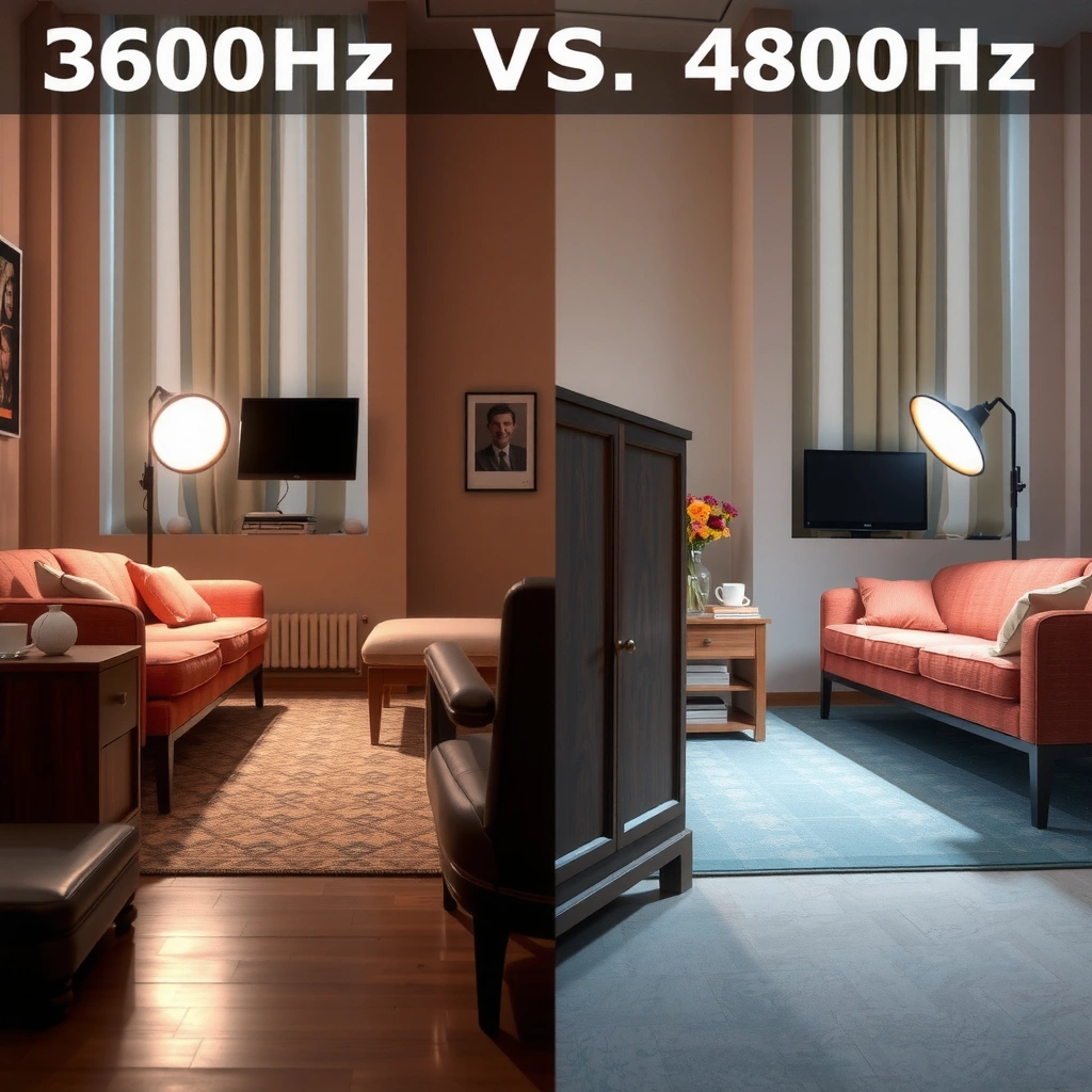 Comparison of 360Hz vs 480Hz motion clarity in gaming displays.
