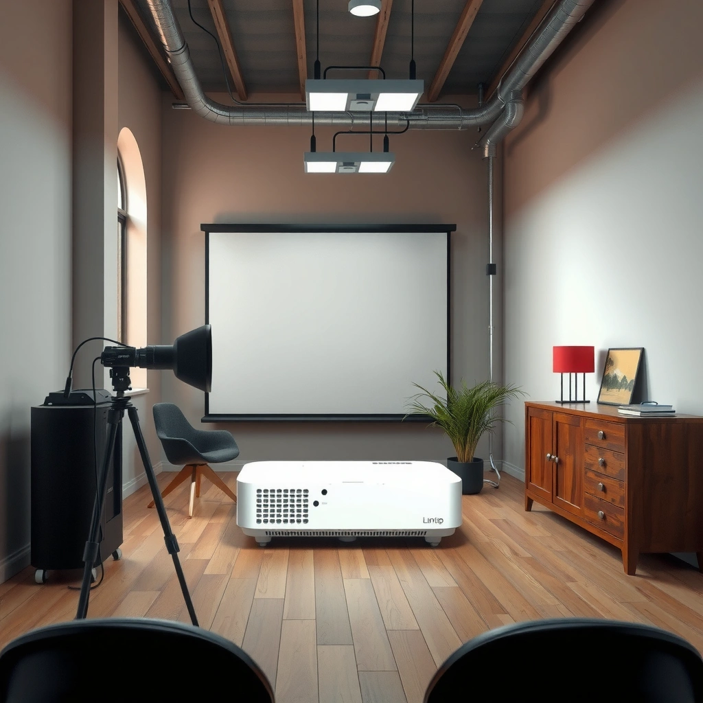 An illustration explaining the native aspect ratio of projectors for better image quality.