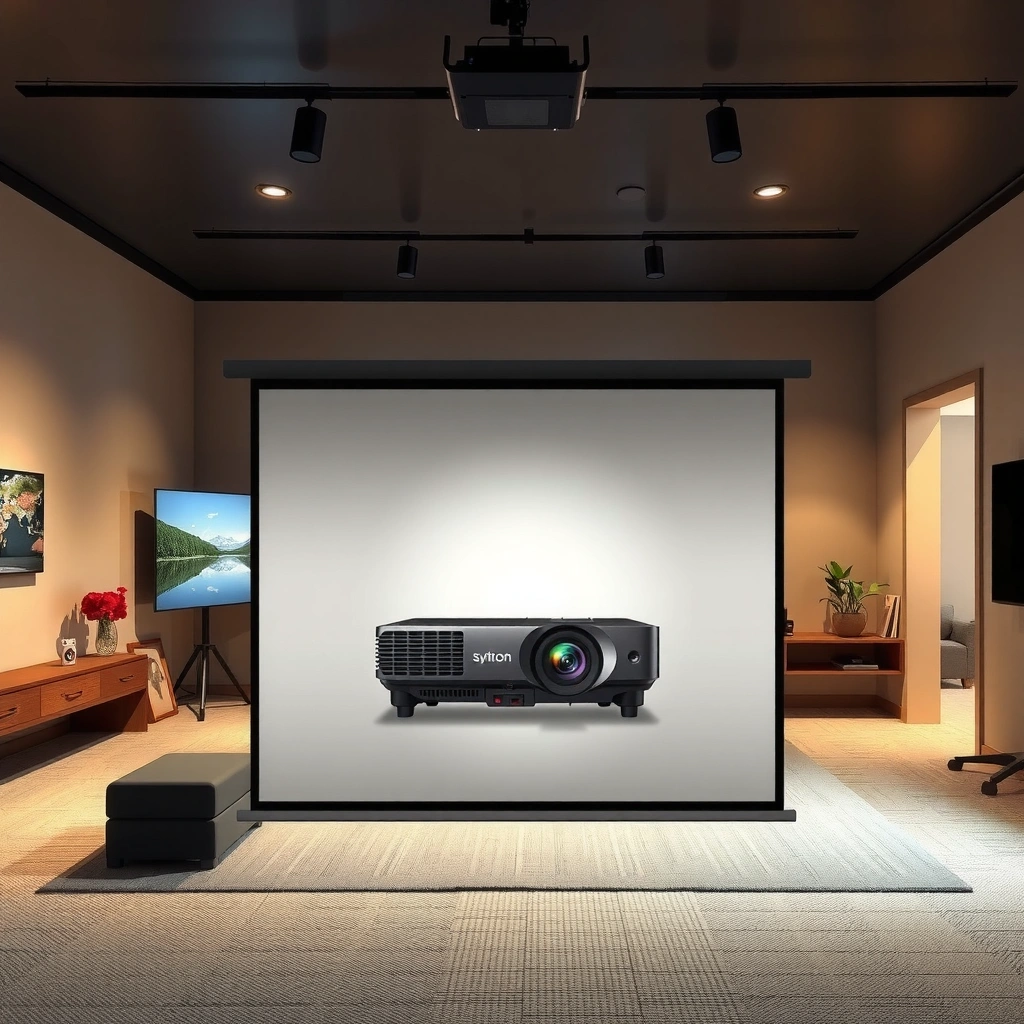 Diagram showing core parts of a projector and how it works.