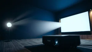 Illustration explaining projector contrast ratio for beginners in a comprehensive guide.