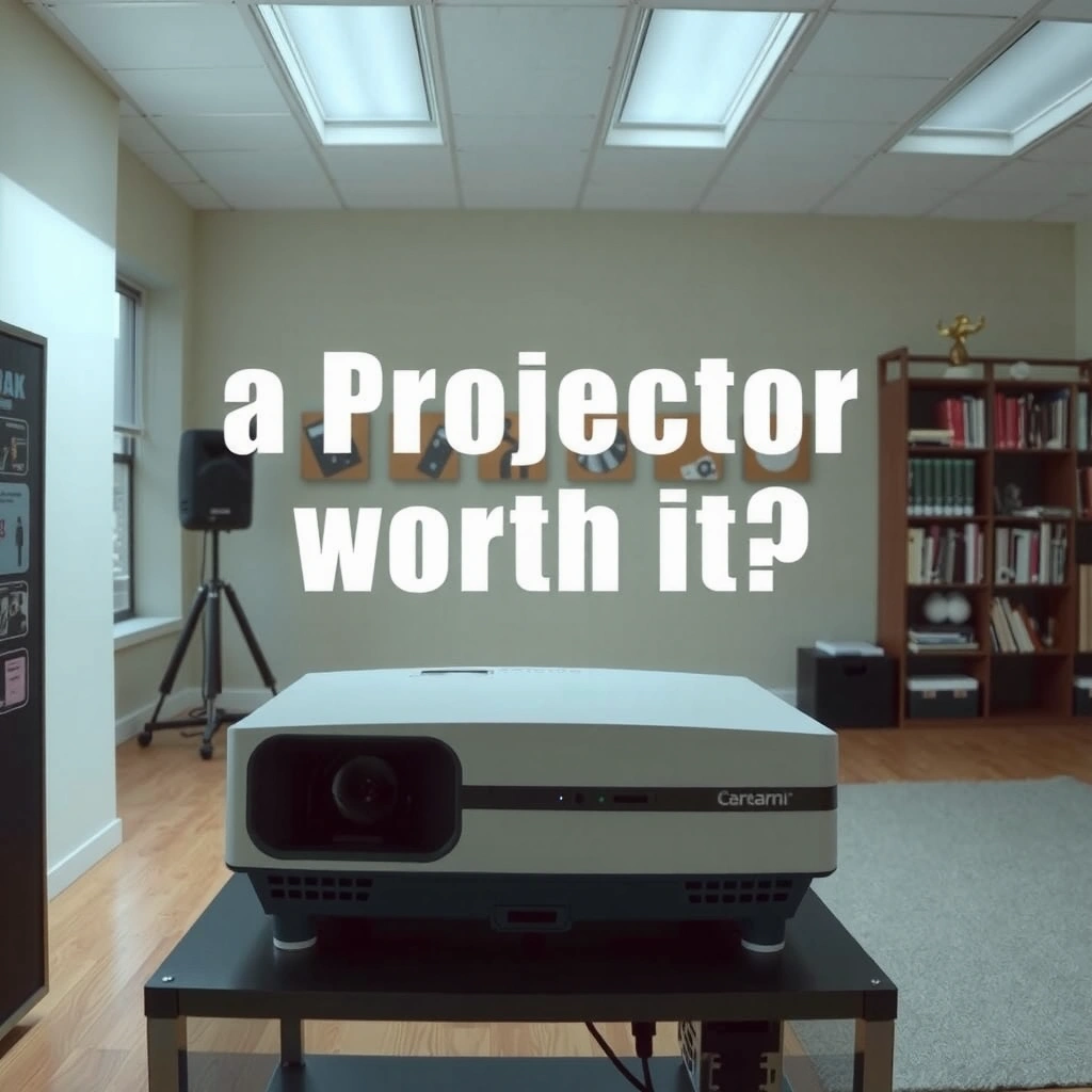 Diagram illustrating how a projector works and its components in relation to image projection.