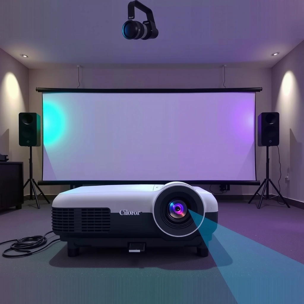 Illustration explaining how projector throw distance works and its importance in home theater setups.