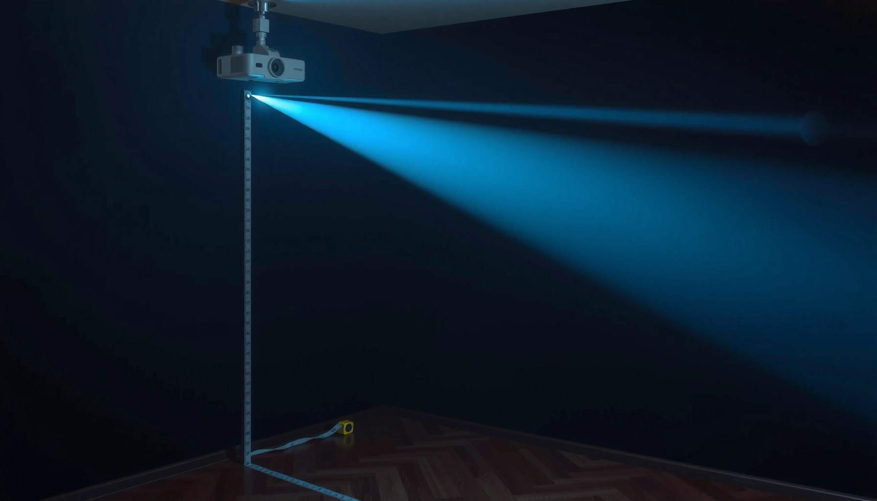 Step-by-step guide on how to use projector throw distance for optimal image projection.