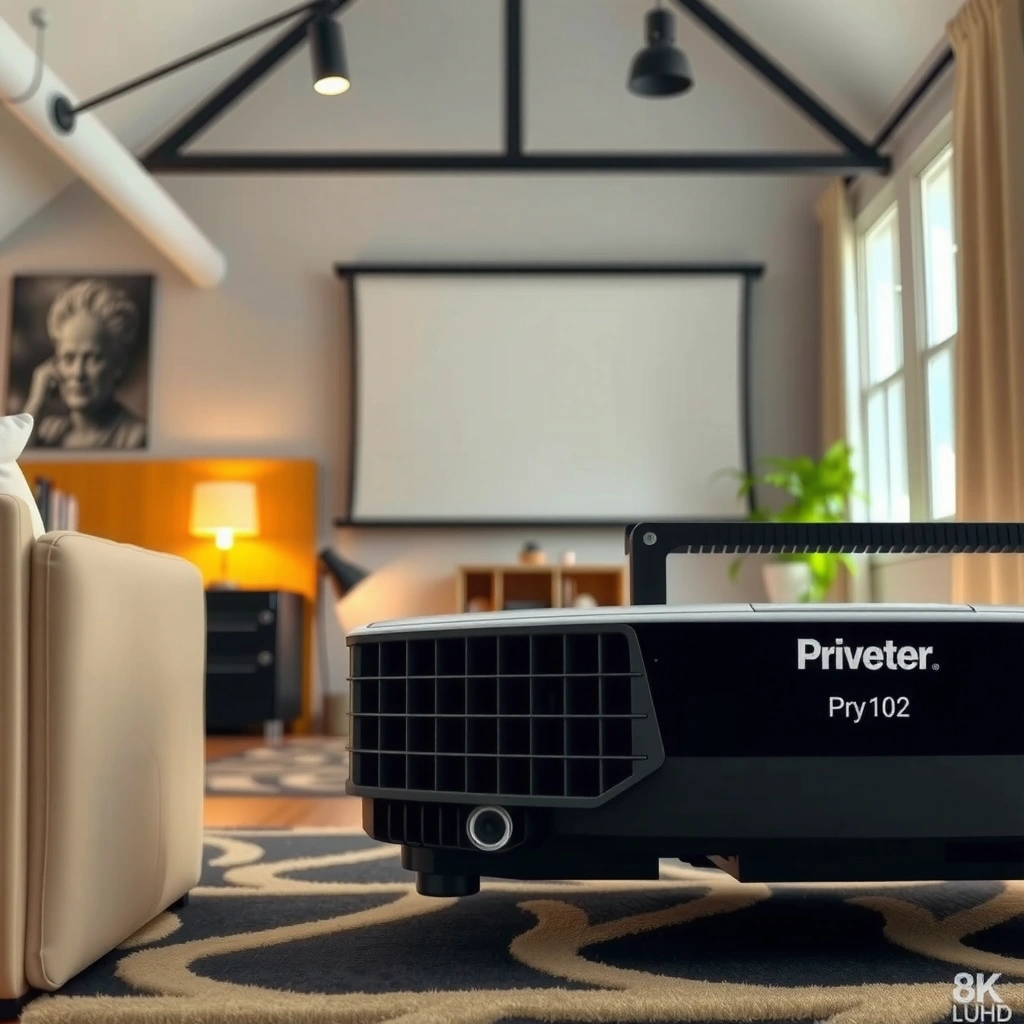 Diagram illustrating different projector types and their unique features and benefits.