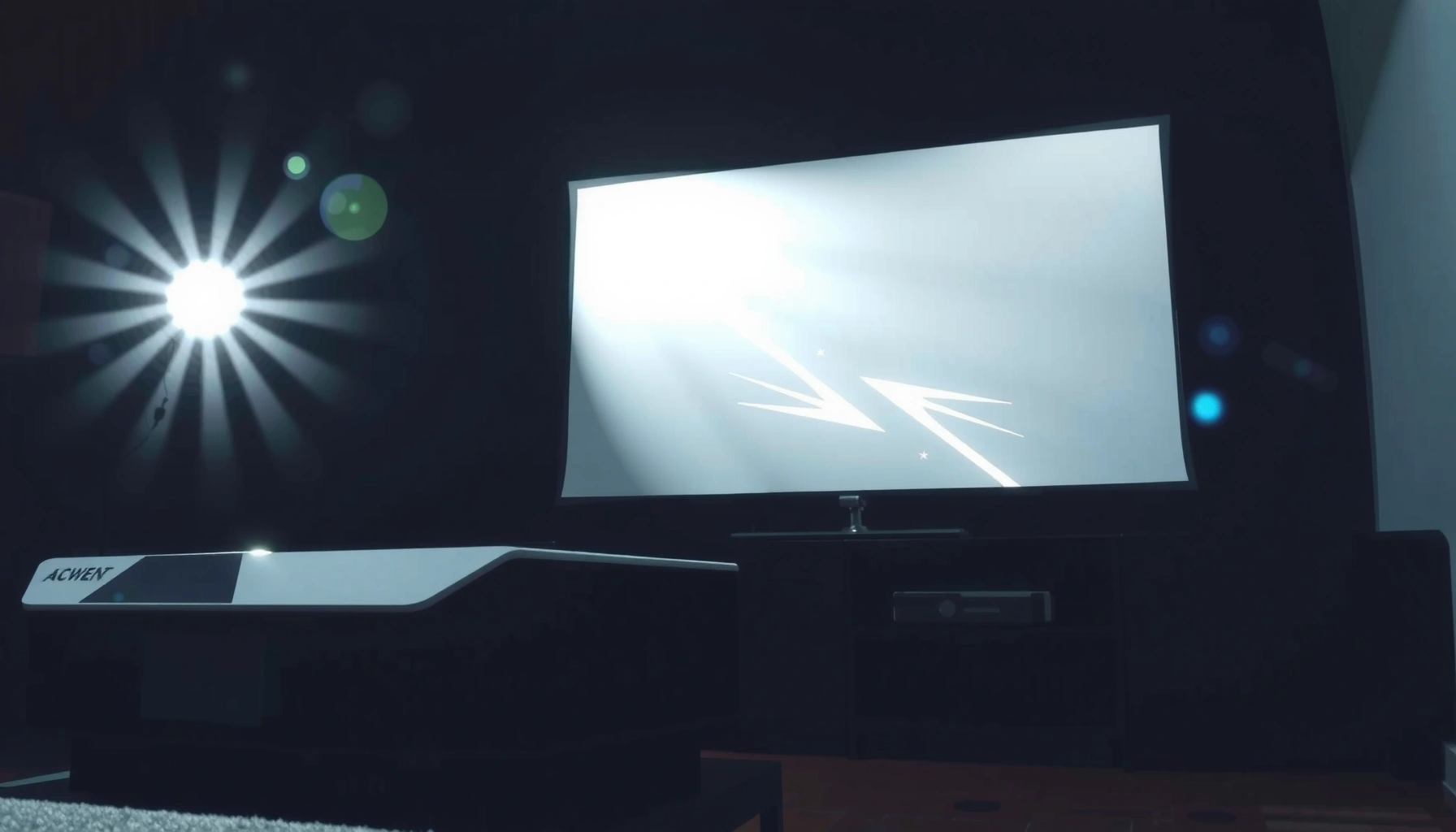 Illustration showing how a projector works in a complete guide for beginners.