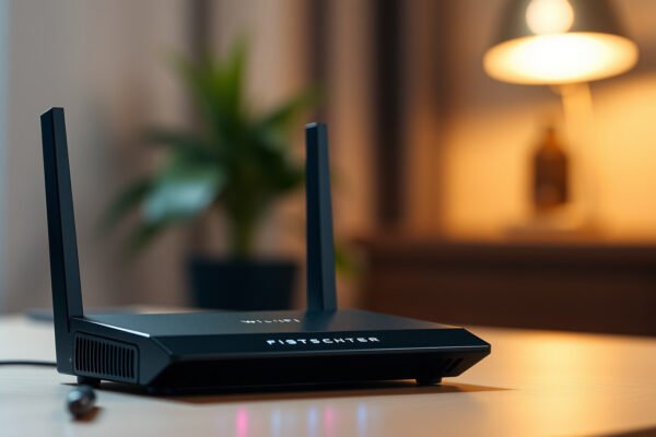 Illustration of a router firewall explaining its purpose and types for network protection.