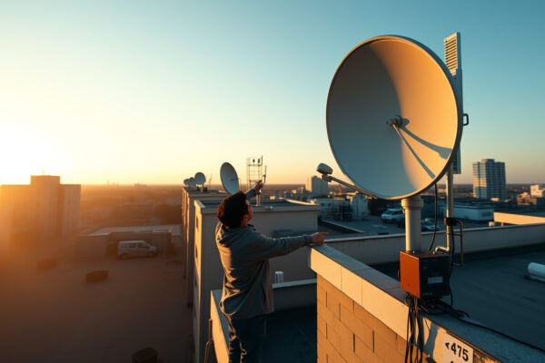 Illustration explaining shared wireless backhaul technology and its benefits.