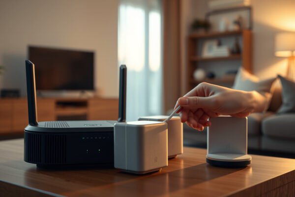 A diagram illustrating how to connect mesh Wi-Fi systems with an ISP router for better home networking.