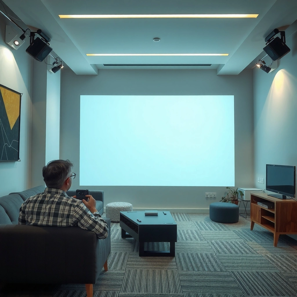 A bright projector displaying clear images in a well-lit room, illustrating when brightness is worth the investment.