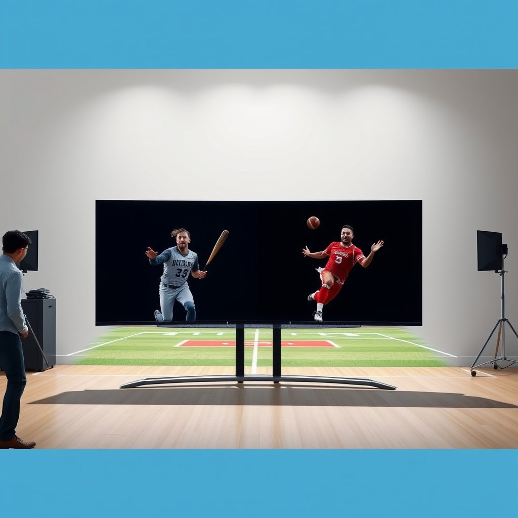 A comparison of 55-inch and 65-inch screens for sports viewing preferences.